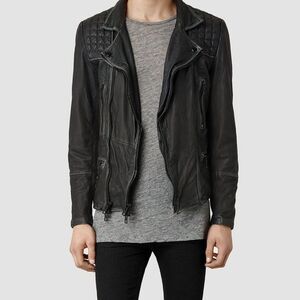 Holy Grail Men's All Saints Jacket Cargo Biker Leather XXL